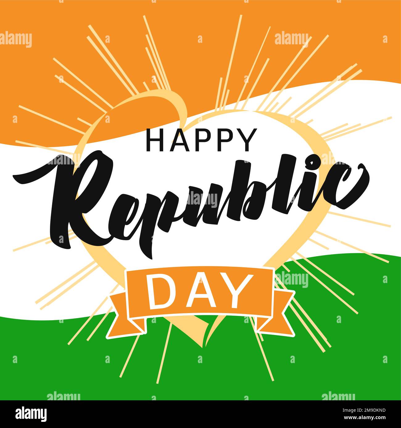 Happy Republic Day India – Posterkonzept. Kreatives Konzept. Grußkartendesign. Stock Vektor