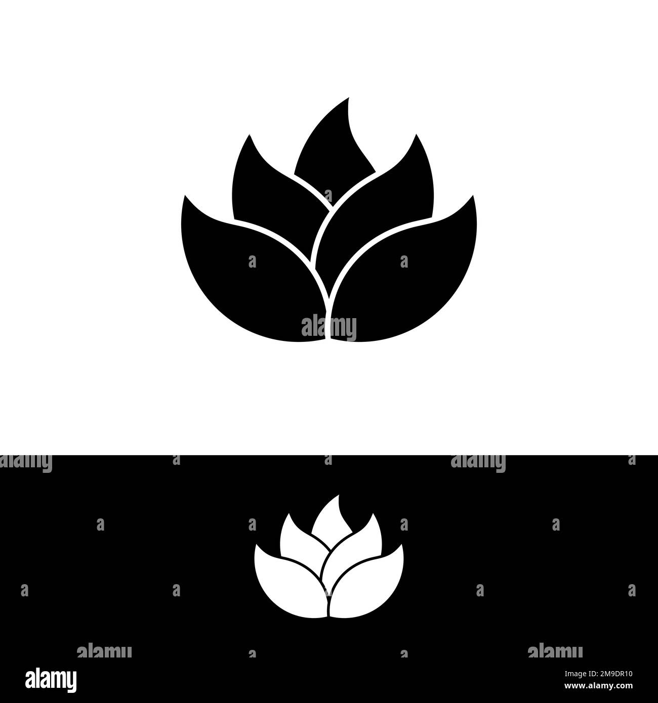 Schwarz-Weiß Einfache und elegante Logo-Vorlage, geeignet für Restaurants oder Unternehmen und ähnliche Vektor-EPS. Stock Vektor
