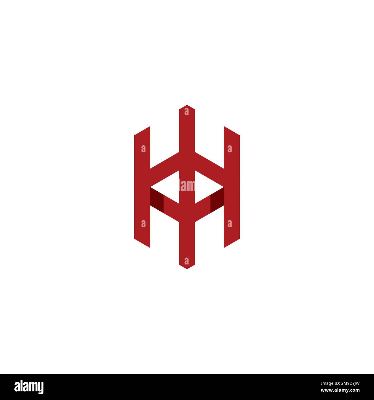 HH-Logo für Ihre Initialen. Symbol für Buchstabe H. Stock Vektor