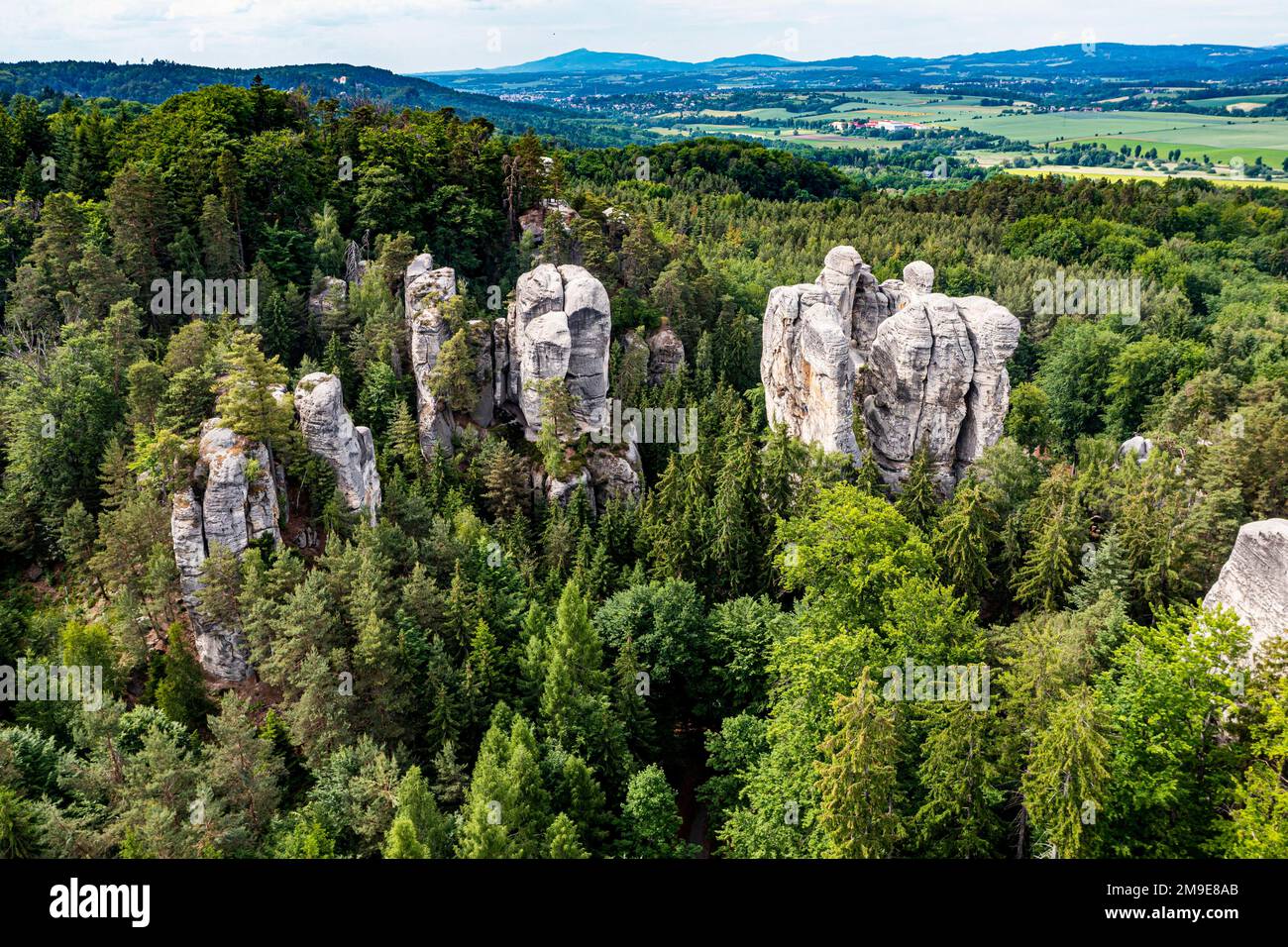 Felsstadt Hruba Skala, Böhmisches Paradies, Tschechische Republik Stockfoto