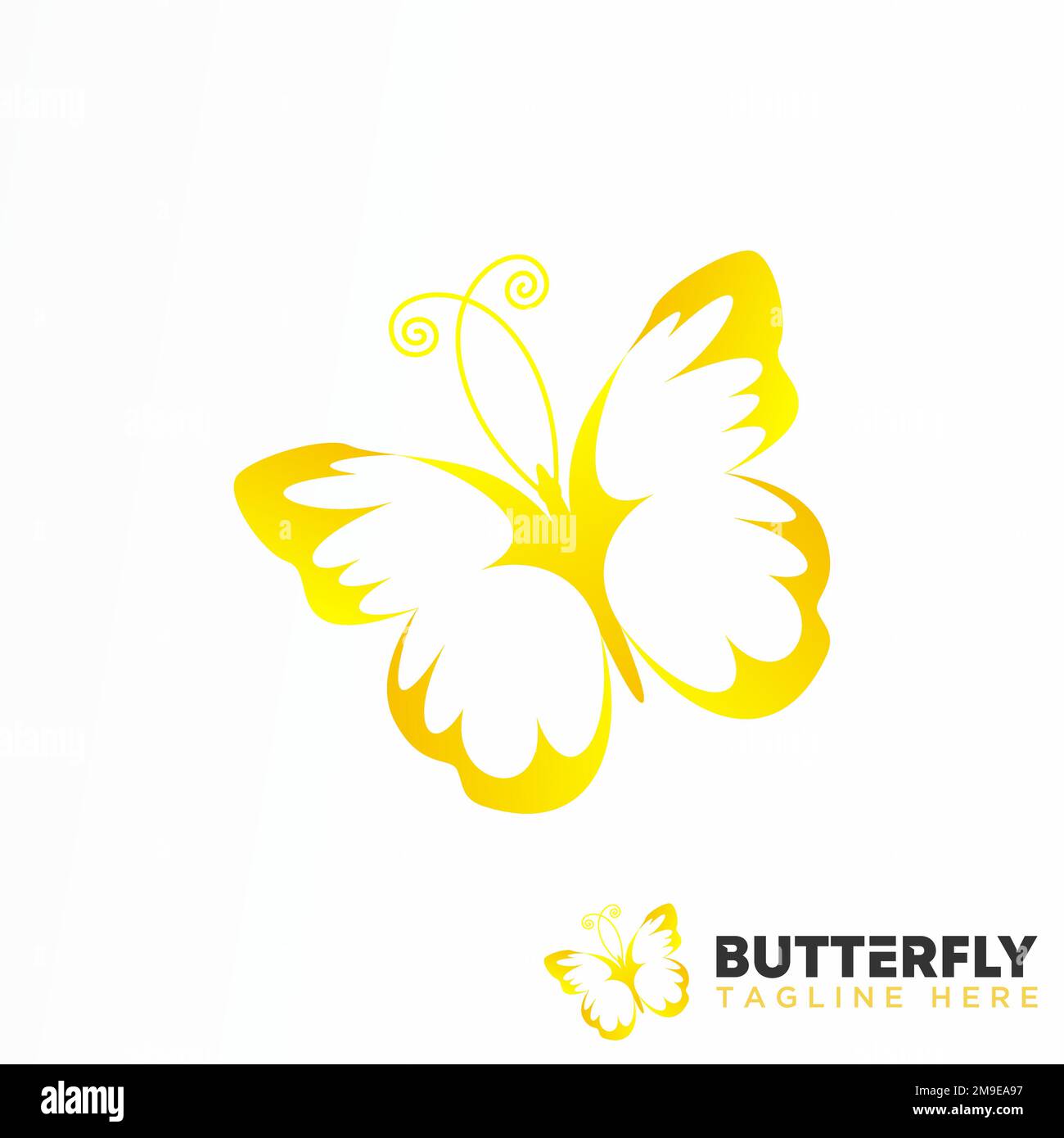 Einfacher Schmetterling einzigartige Form Bild Symbol Logo Design abstraktes Konzept Vektormaterial. Unternehmensidentität in Bezug auf Eleganz oder Tier Stock Vektor