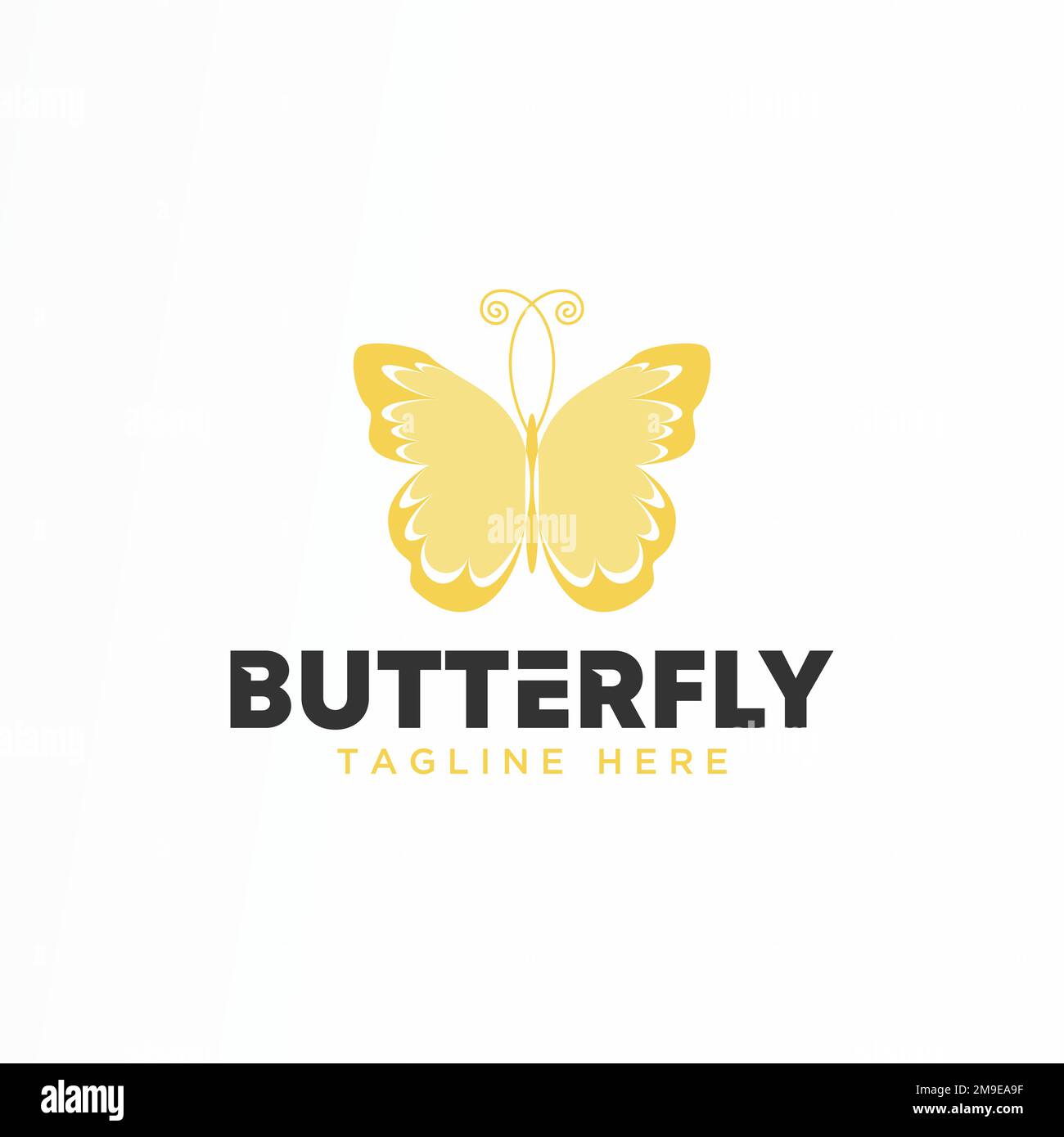 Einfacher Schmetterling einzigartige Form Bild Symbol Logo Design abstraktes Konzept Vektormaterial. Unternehmensidentität in Bezug auf Eleganz oder Tier Stock Vektor