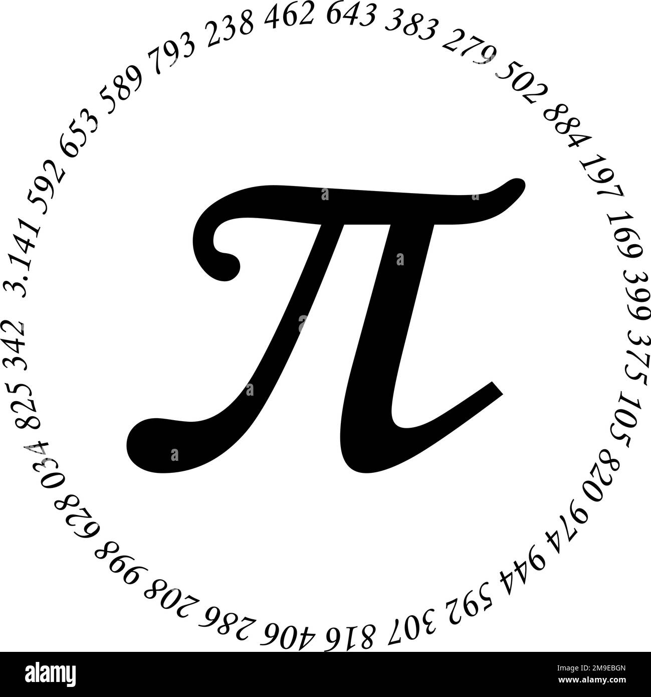 Ein glücklicher internationaler Tag der mathematischen Vektorhintergrund-Illustration. Banner zum Welt-Pi-Tag Stock Vektor
