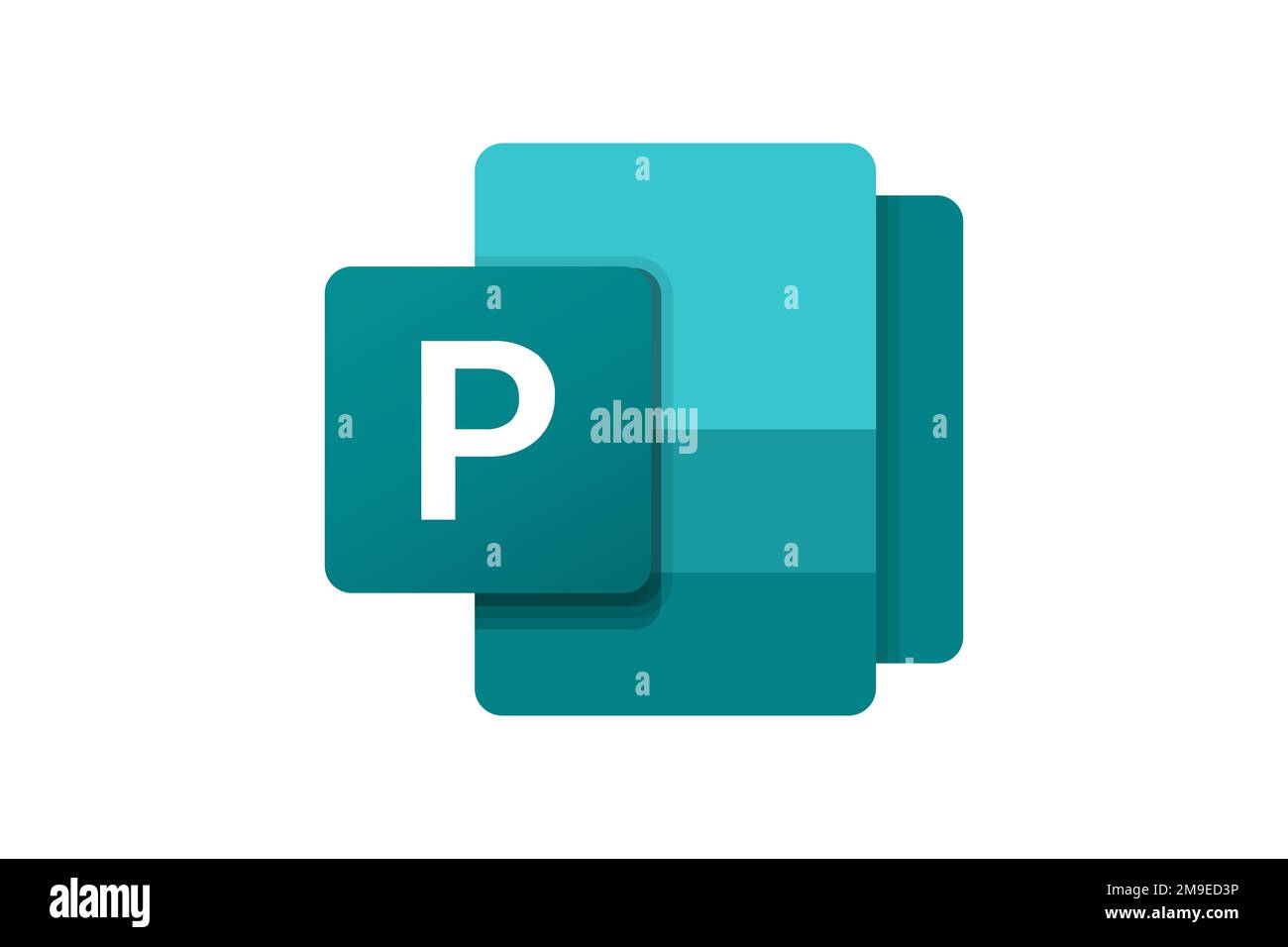 Microsoft Publisher, Logo, Weißer Hintergrund Stockfoto