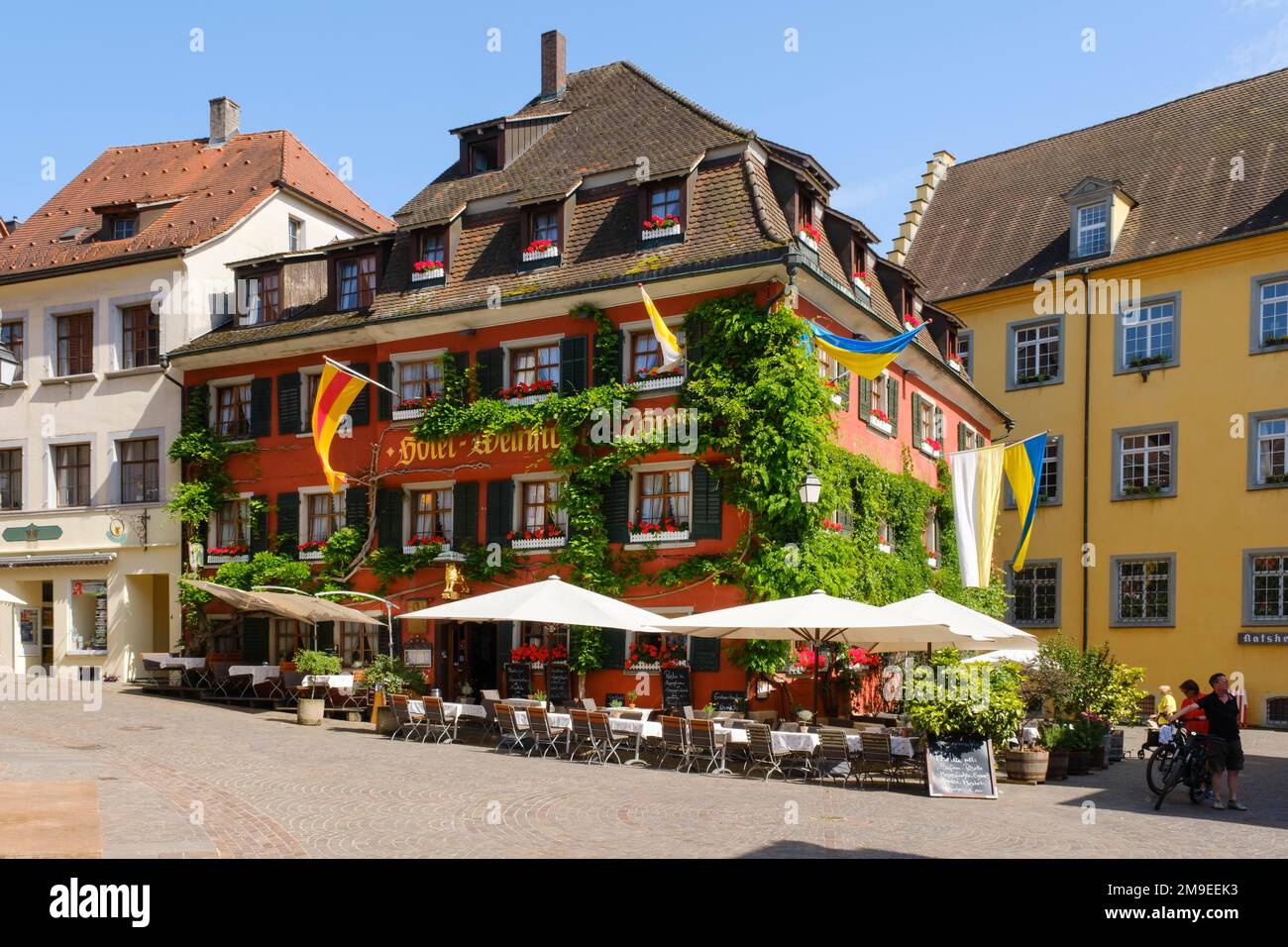 Hotel- und Weinstube in Oberstadt, Meersburg, Bodensee, Baden-Württemberg, Deutschland Stockfoto