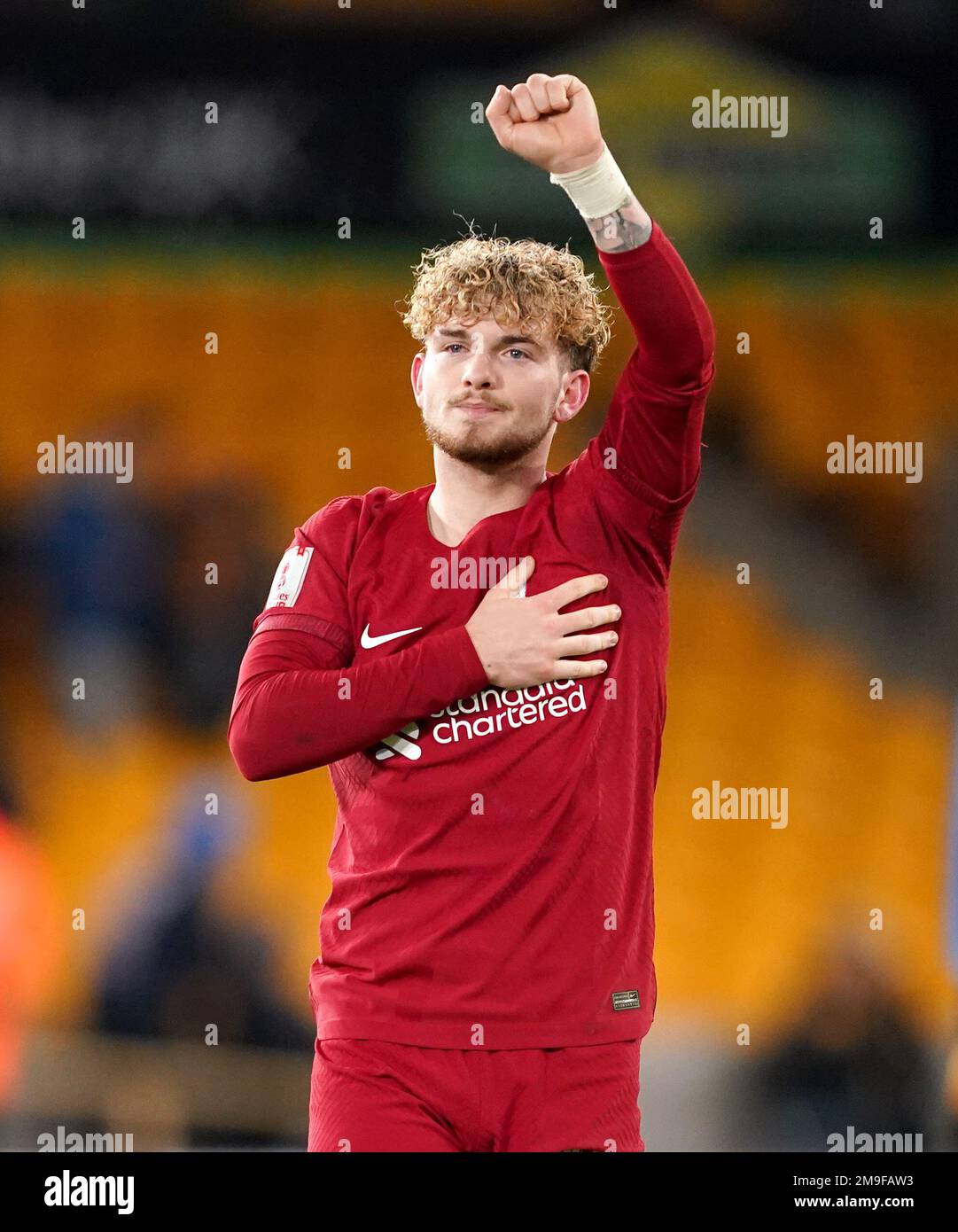 Ein Dateifoto vom 17.-01-2023 von Harvey Elliott in Liverpool, der möchte, dass Liverpool den FA-Cup-Sieg bei Wolves als Sprungbrett nutzt, um seine Saison zu retten. Ausgabedatum: Mittwoch, 18. Januar 2023. Stockfoto