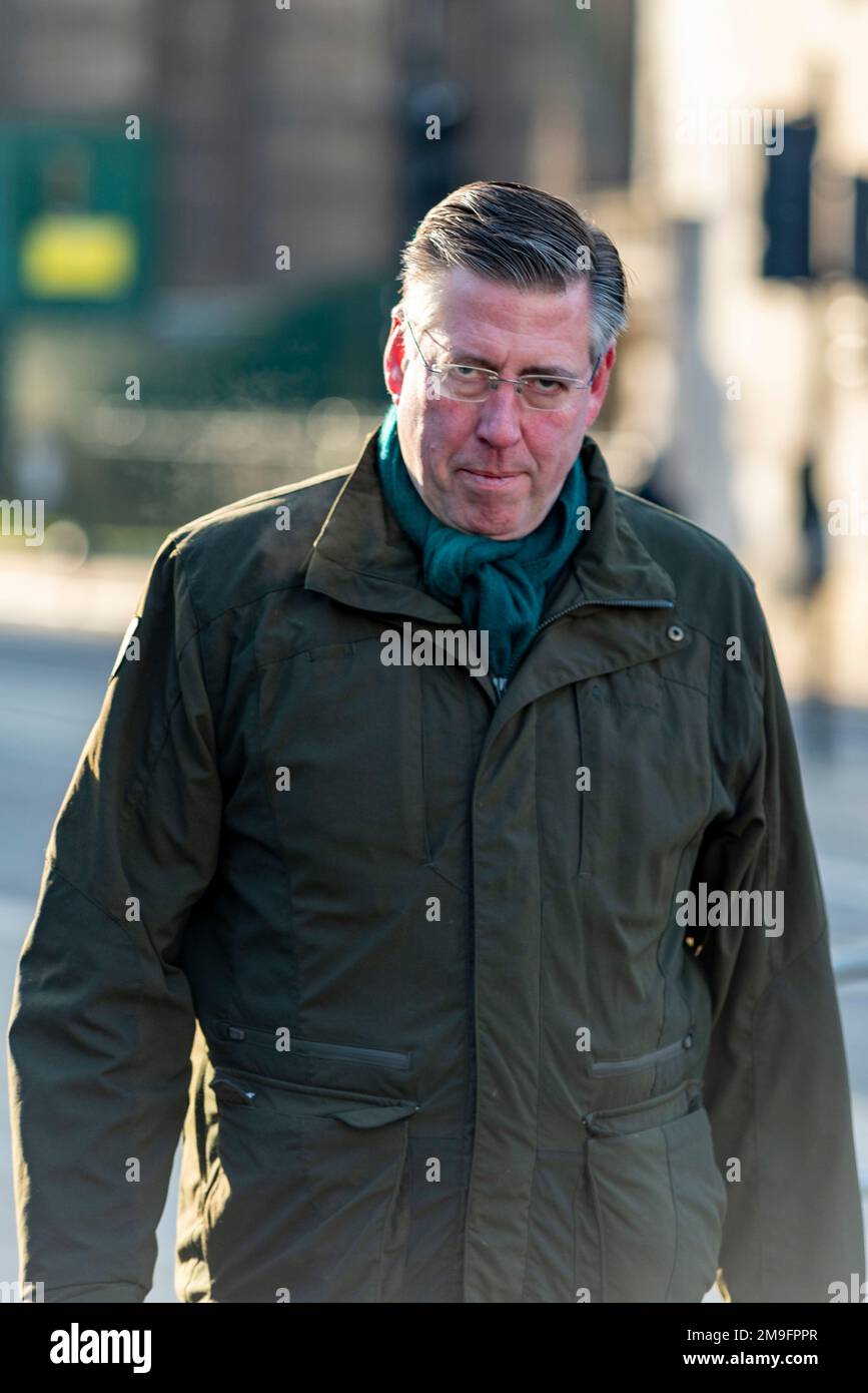 Westminster, London, Großbritannien. 18. Januar 2023. Die Minister treffen im Unterhaus für Fragen des Premierministers ein. Konservativer Abgeordneter Sir Graham Brady Stockfoto