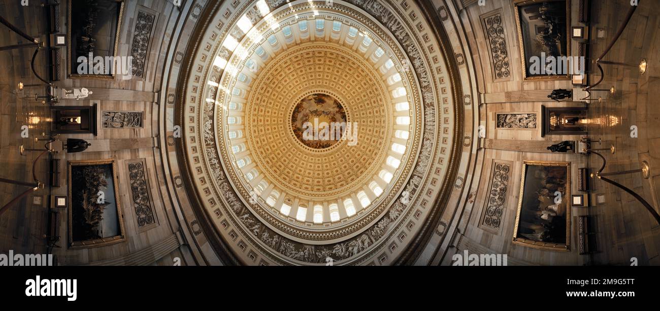 United States Capitol Rotunda Deckenkuppel, Washington DC, USA Stockfoto