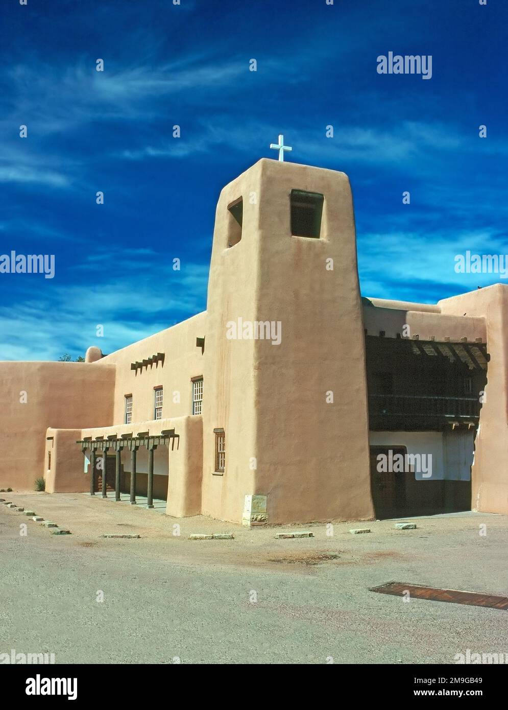 Kirche El Christo Rey in Santa Fe, New Mexico Stockfoto