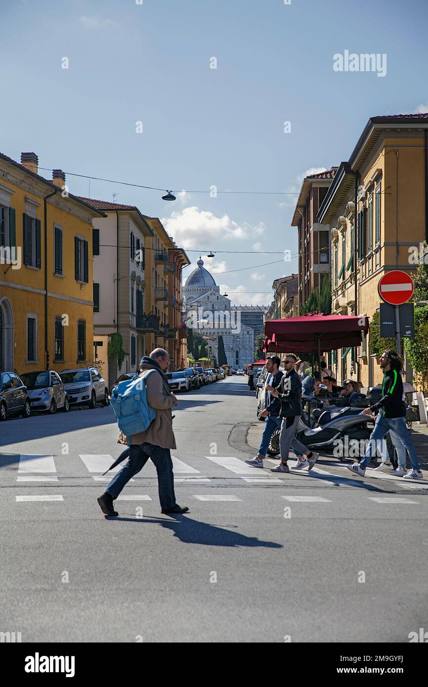 Blick auf die Straße um Pisa Stockfoto
