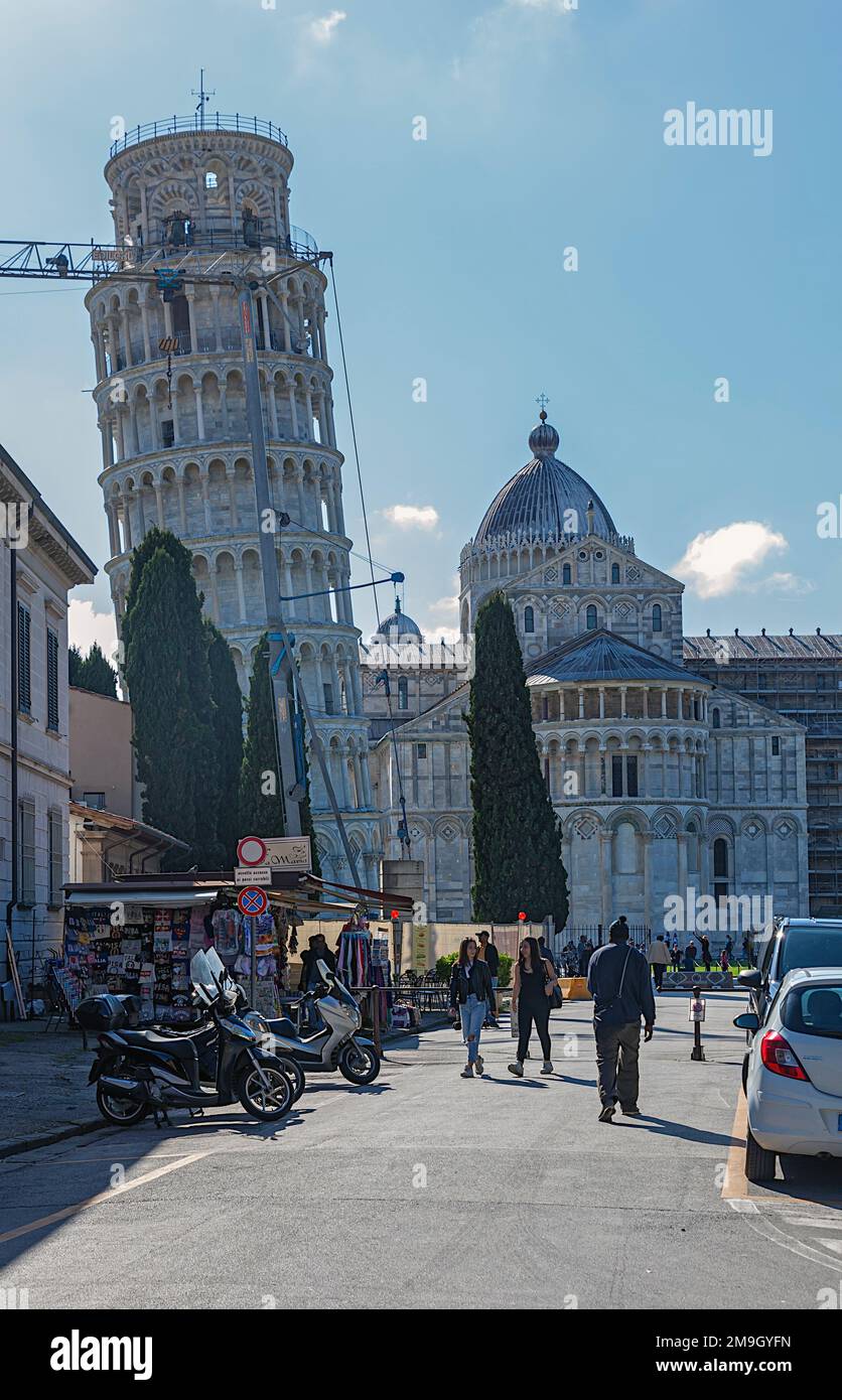 Blick auf die Straße um Pisa Stockfoto