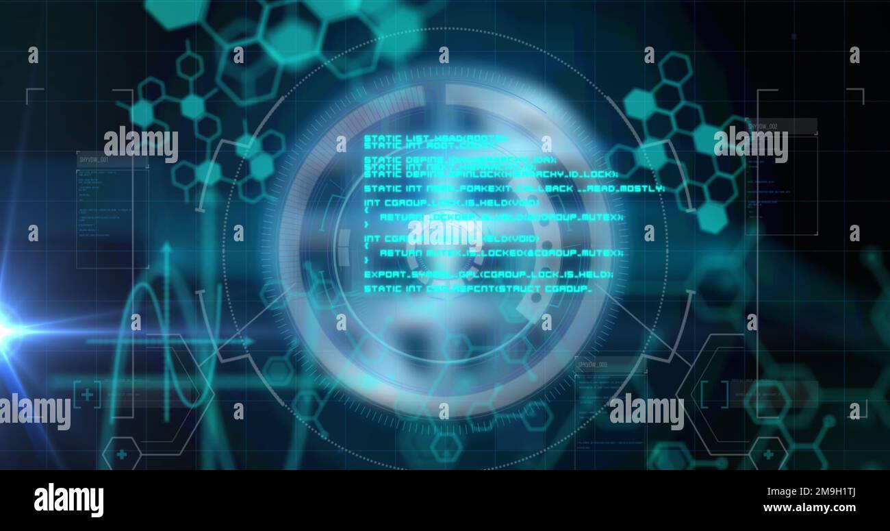 Bild der Datenverarbeitung über das Scannen des Bereichs Stockfoto