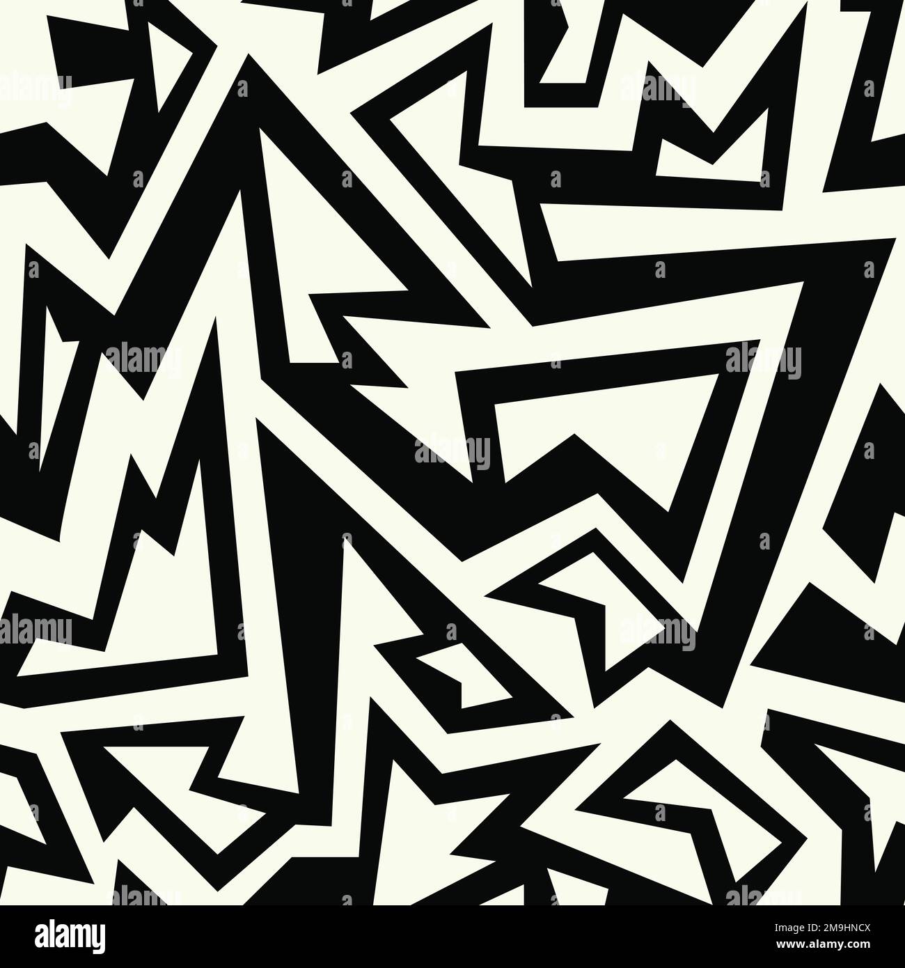 Schwarz-weißes, afrikanisches, nahtloses geometrisches Muster Stock Vektor