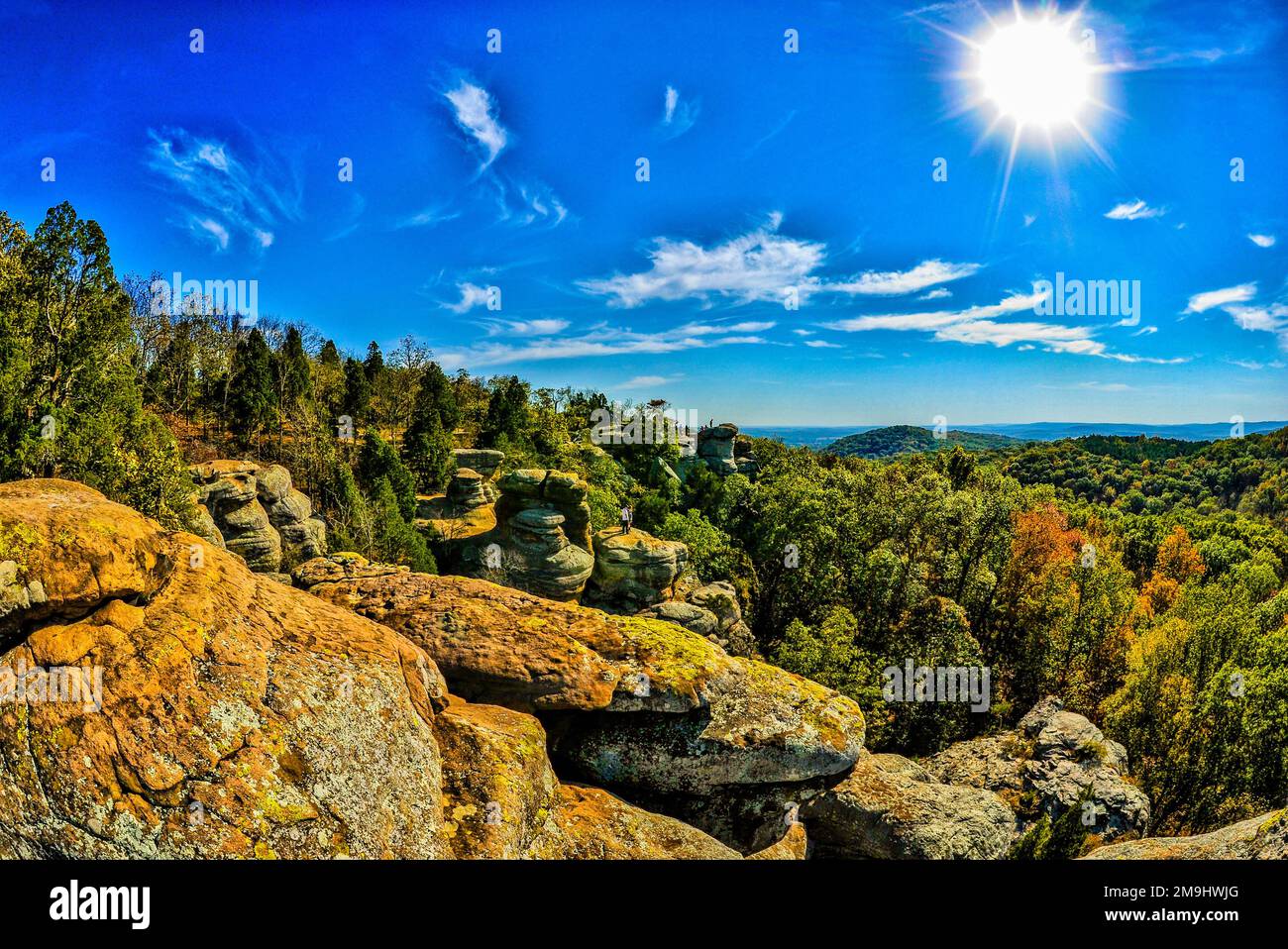 Wälder und Berge in Garden of the Gods Wilderness, Herod, Illinois, USA Stockfoto