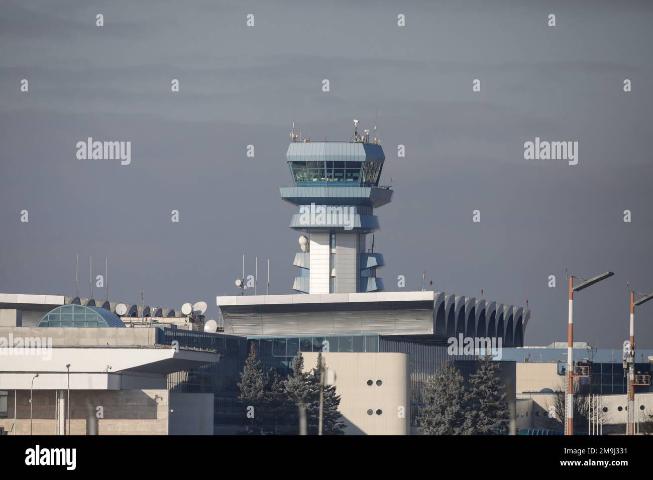 Otopeni, Rumänien - 17. Januar 2023: Internationaler Flughafen Henri Coanda. Stockfoto