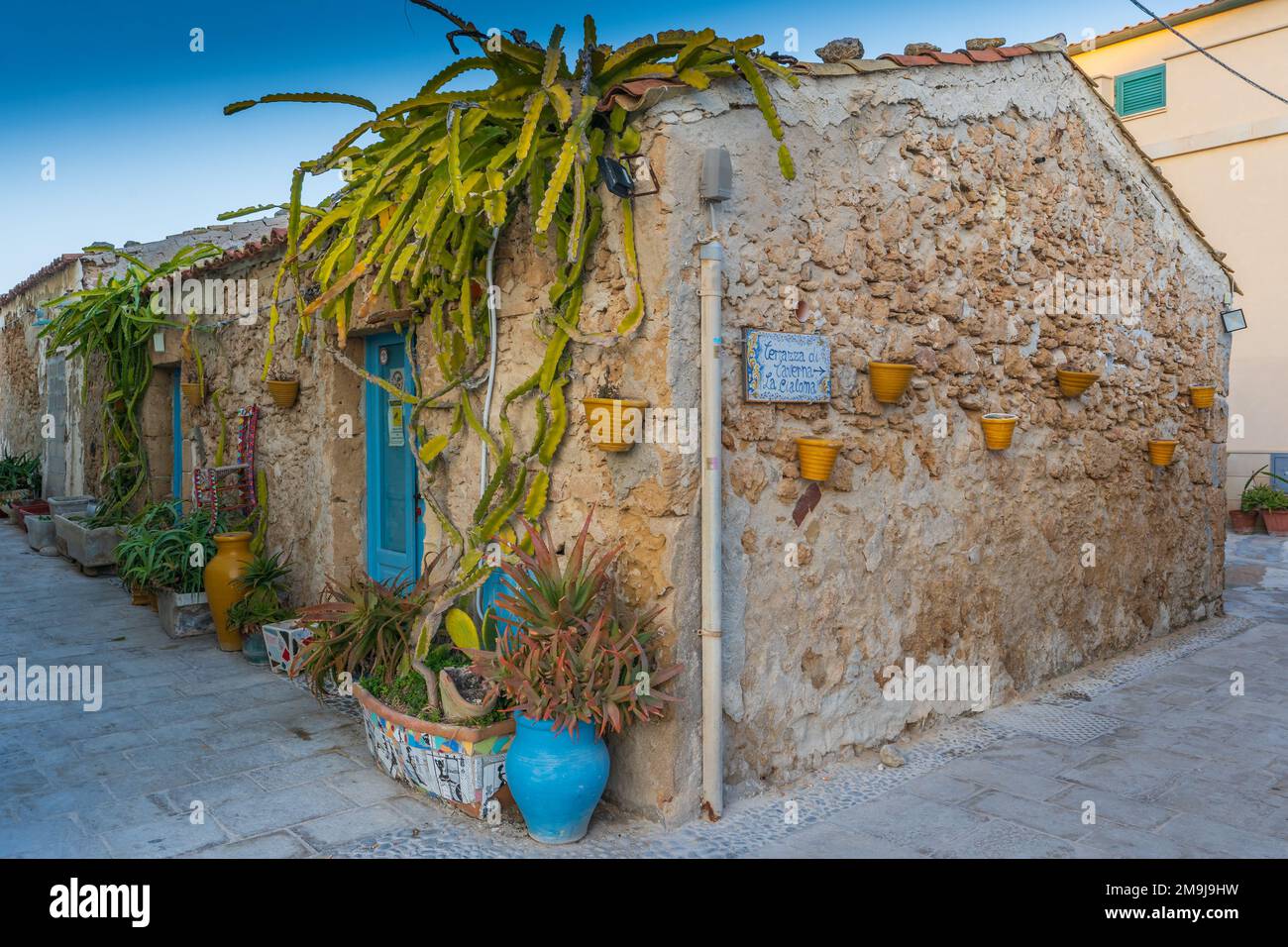 Traditionelles Fischerhaus in Marzamemi (Sizilien) Stockfoto