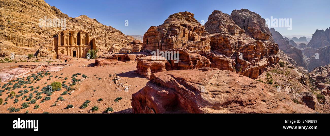 Ad Deir (das Kloster), Petra. Südjordanien Stockfoto