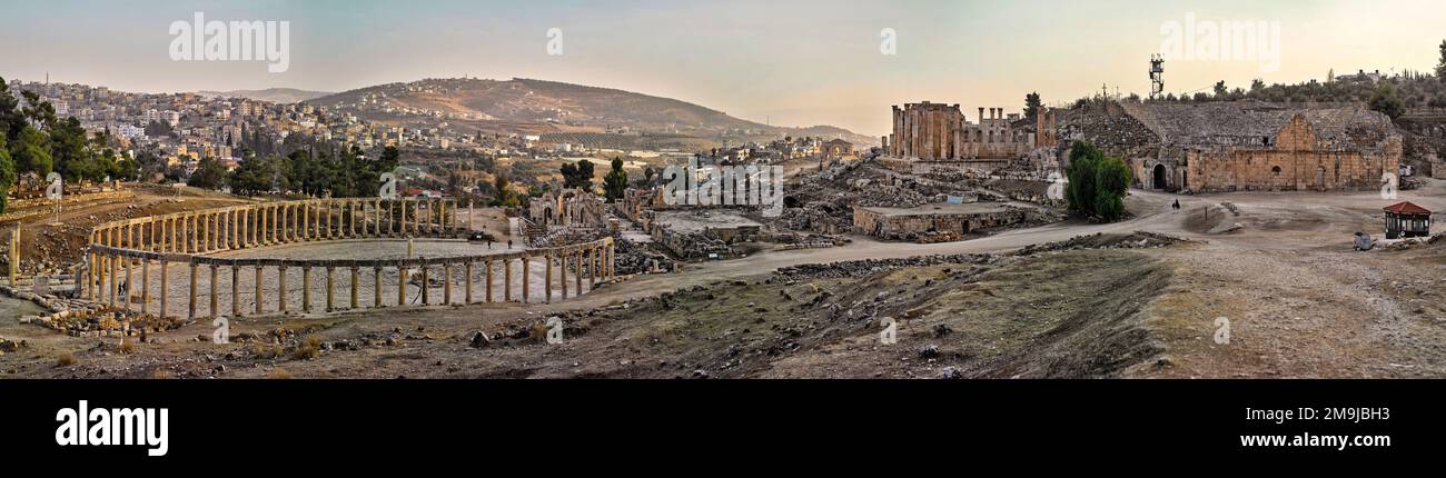 Ruinen der antiken Stadt, Jerash, die Gerasa der Antike, Jordanien Stockfoto