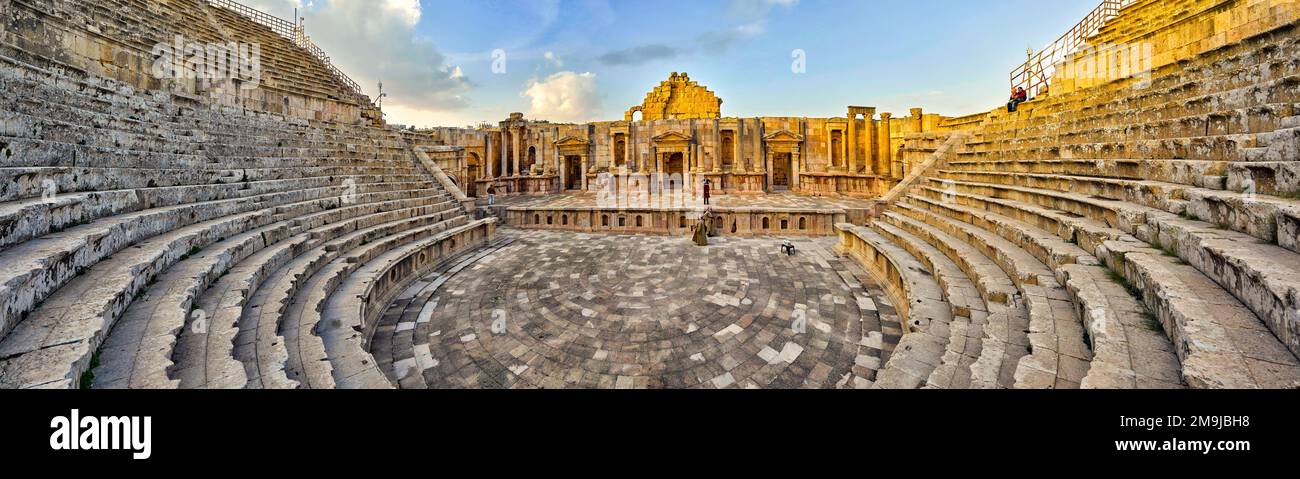 Ruinen der antiken Stadt, Jerash, die Gerasa der Antike, Jordanien Stockfoto
