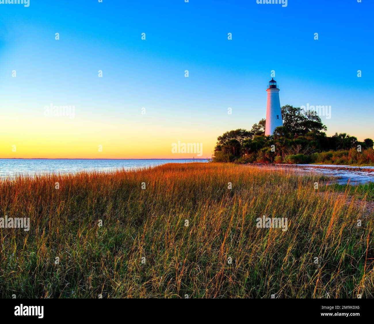 St. Marks Lighthouse in St. Marks National Wildlife Refuge, Florida, USA Stockfoto