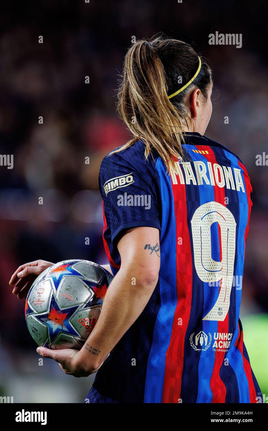 BARCELONA – DEZ. 21: Mariona in Aktion während des UEFA Women's Champions League-Spiels zwischen FC Barcelona und FC Rosengard im Spotify Camp Nou Sta Stockfoto