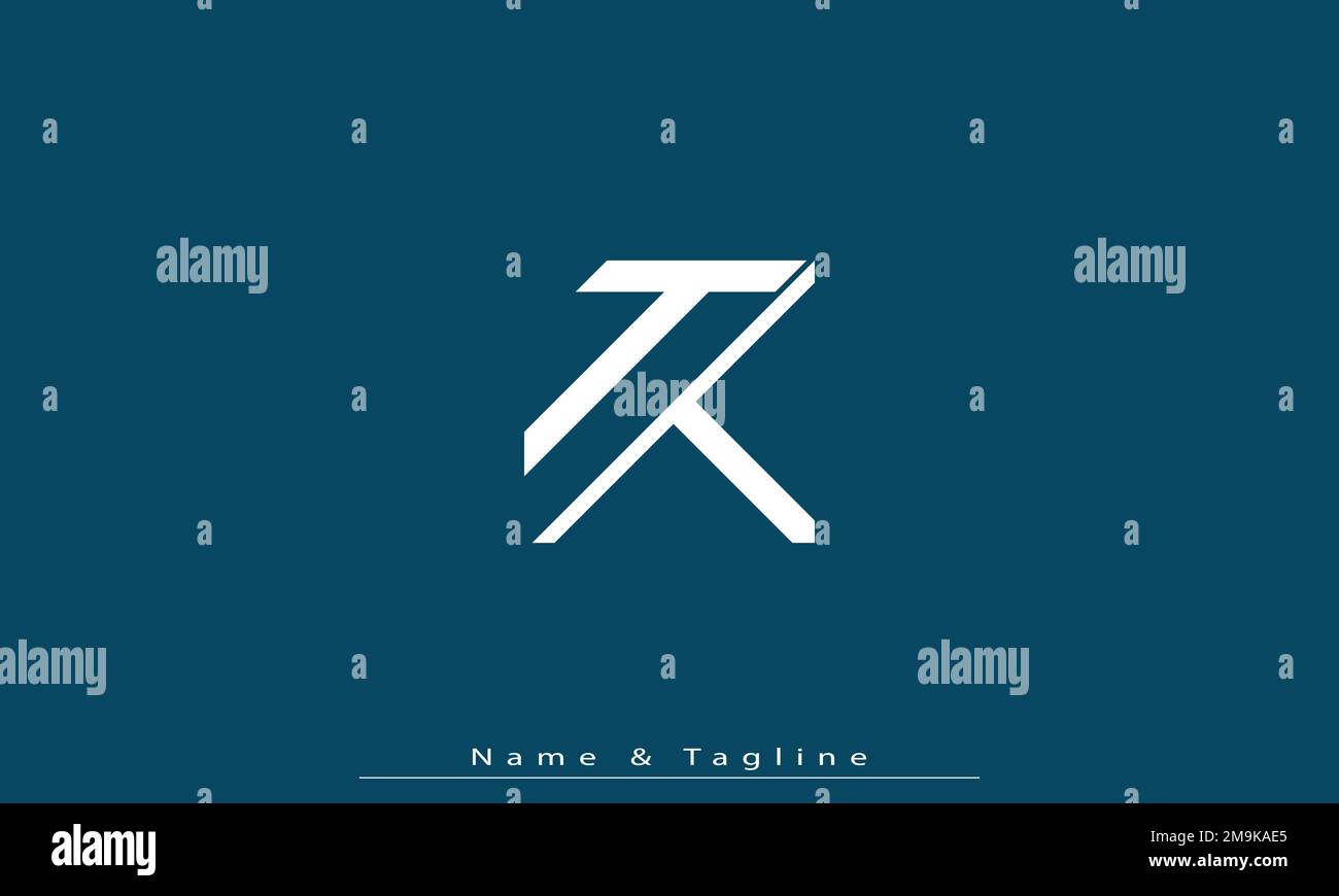 Alphabet Buchstaben Initialen Monogramm Logo TT Stock Vektor