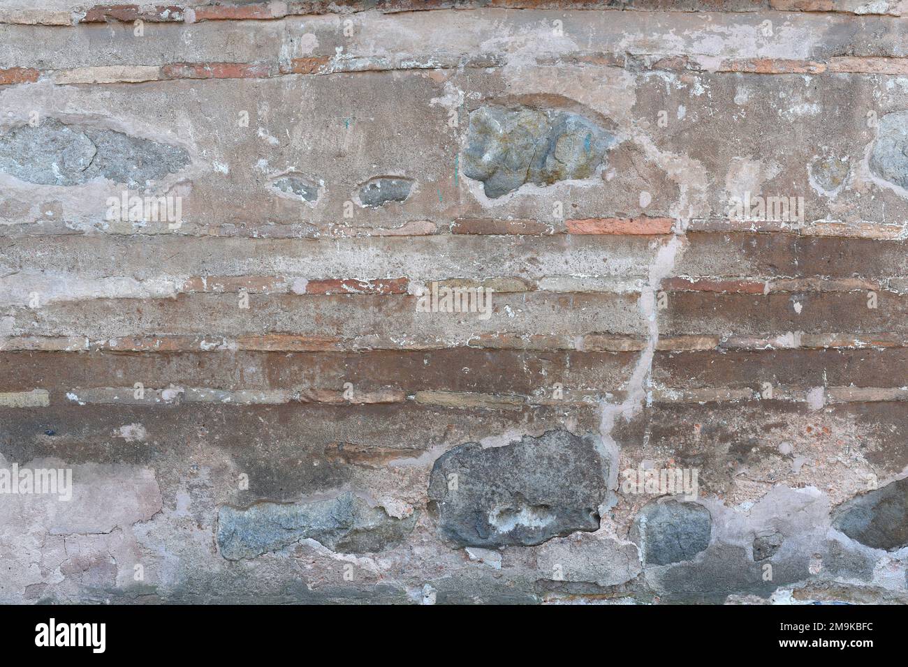 Nahtlose Steinwand mit alter Textur. Nahtloser Hintergrund Stockfoto