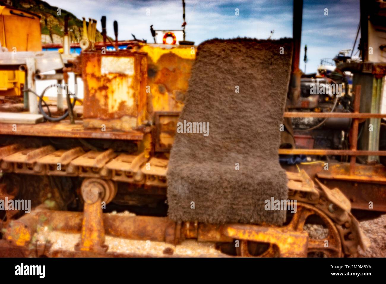 Neu, altersbeständig, digitales Zeitalter, ohne Objektiv, herausragend, Hochauflösendes, noch lebendes Nadelloch-Bild von Hastings Seafront, Bezirk in East Sussex, England Stockfoto