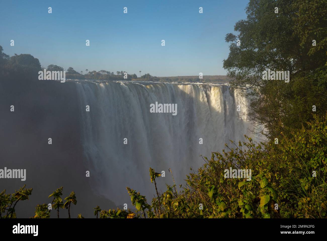 Victoria Falls, Victoria Falls National Park, Sambia. Stockfoto