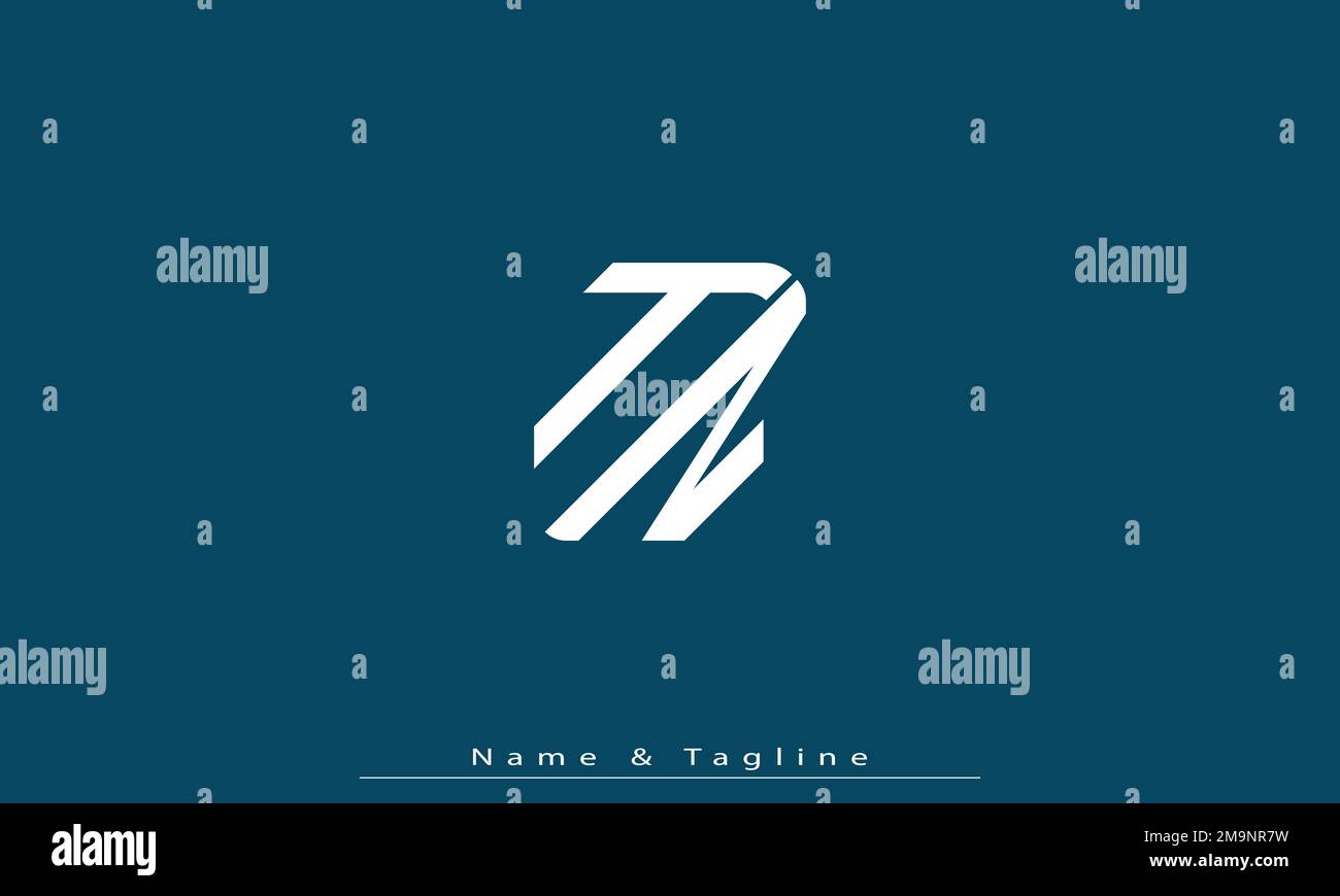 Alphabet Buchstaben Initialen Monogramm Logo TN , NT Stock Vektor