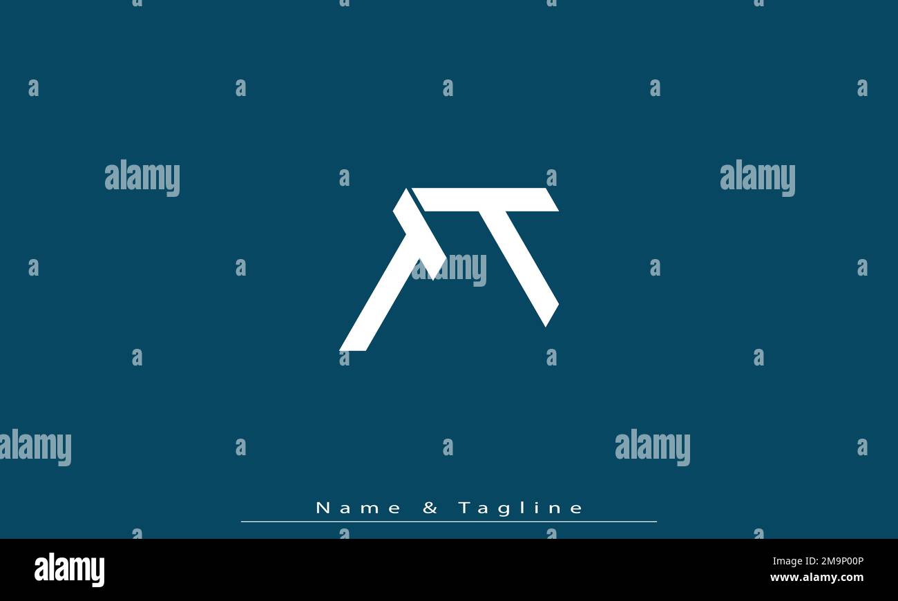 Alphabet Buchstaben Initialen Monogramm Logo TT Stock Vektor
