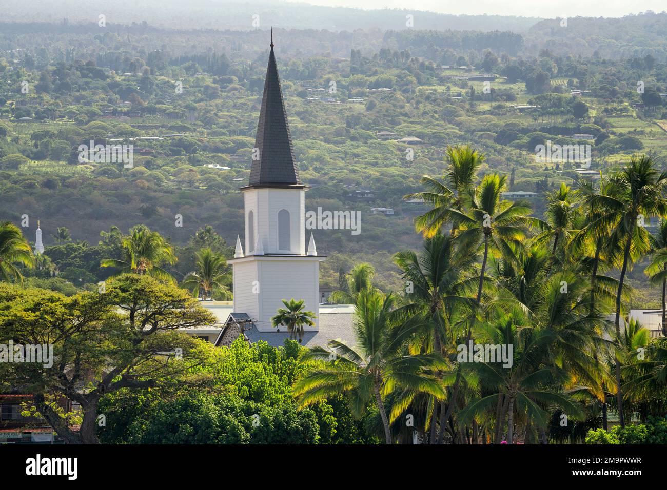 Die Mokuaikaua-Kirche. Kona, Hawaii Stockfoto