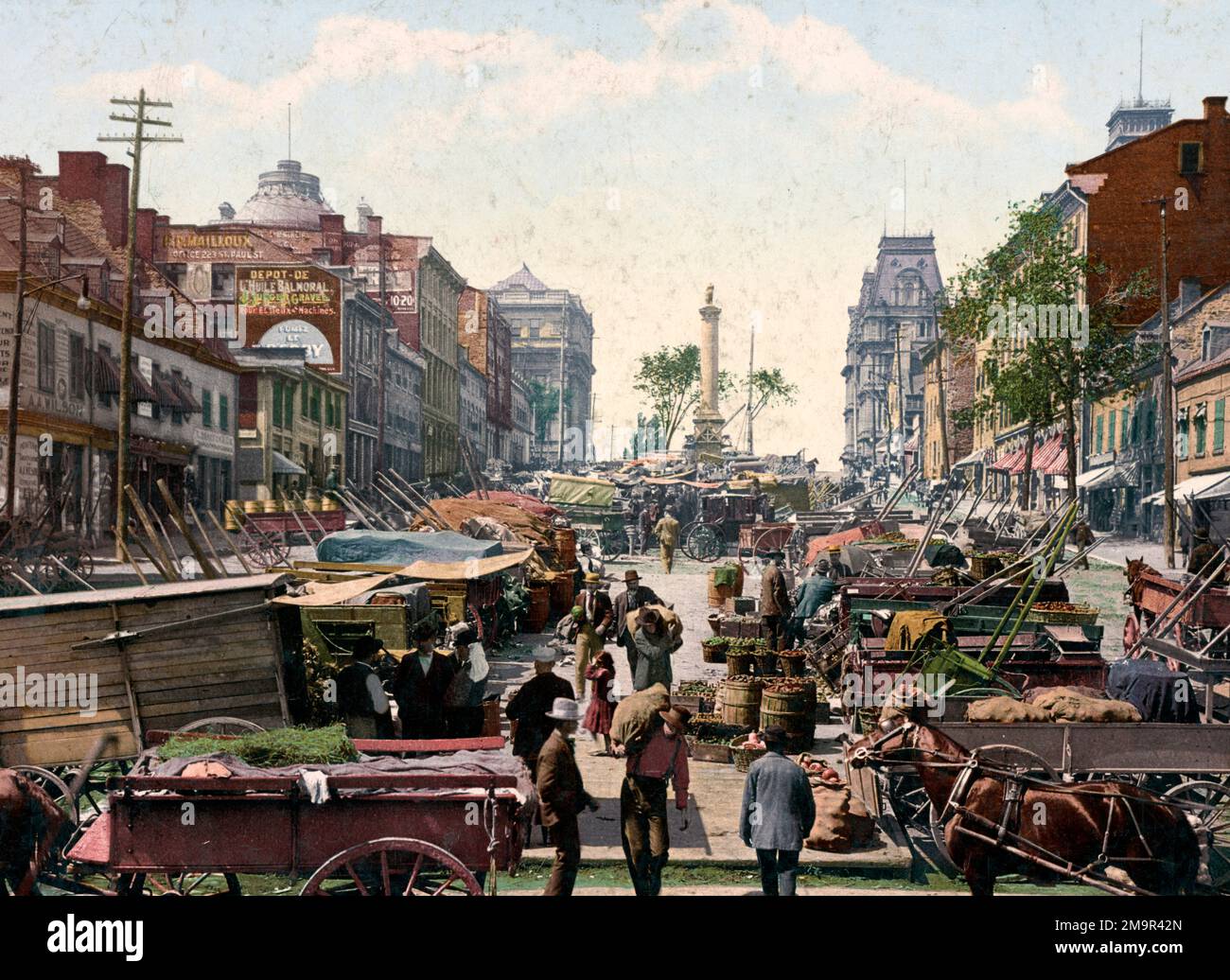 Jacques Cartier Square, Montreal, Quebec, ca. 1901 Stockfoto