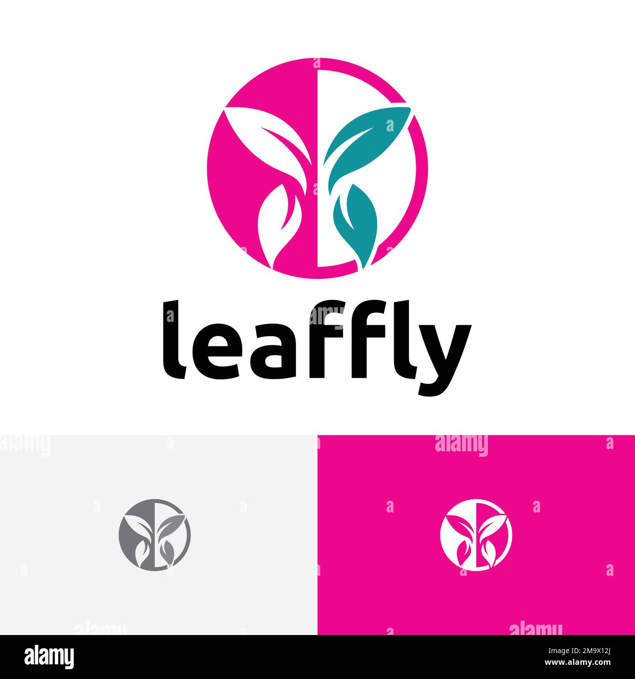 „Butterfly Nature Wings Balance Circle“-Logo Stock Vektor