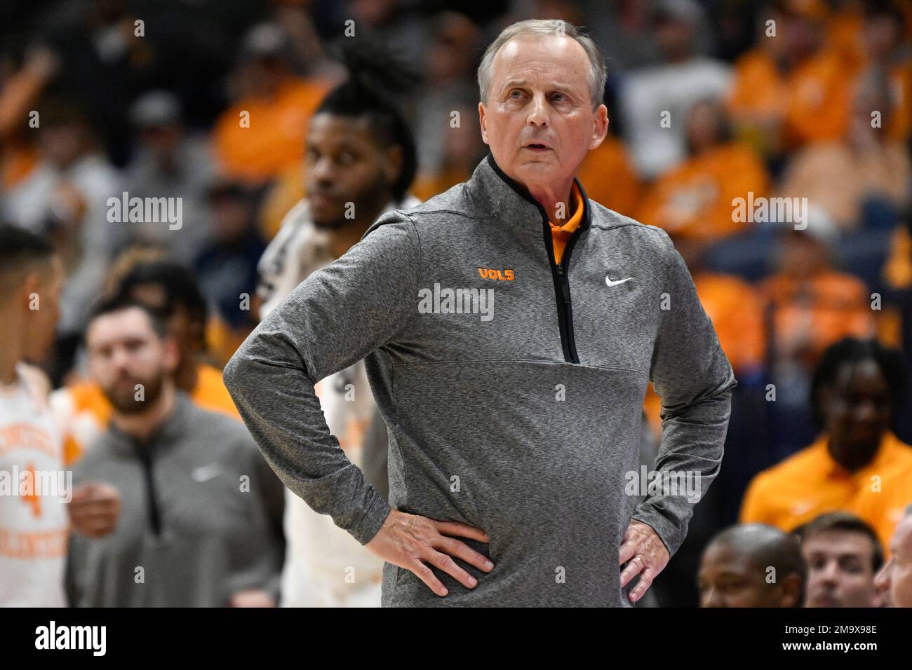 Tennessee head coach Rick Barnes looks on during the first half of an