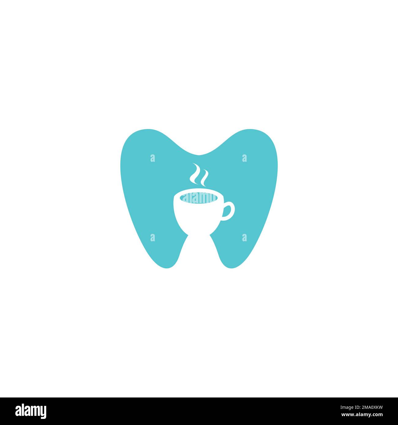 Dental Coffee Logo einfaches und sauberes Design Stock Vektor