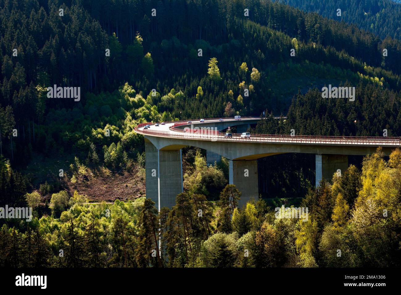 Gutachtal-Brücke, Bundesautobahn B31, nahe Titisee-Neustadt, Schwarzwald, Baden-Württemberg, Deutschland Stockfoto