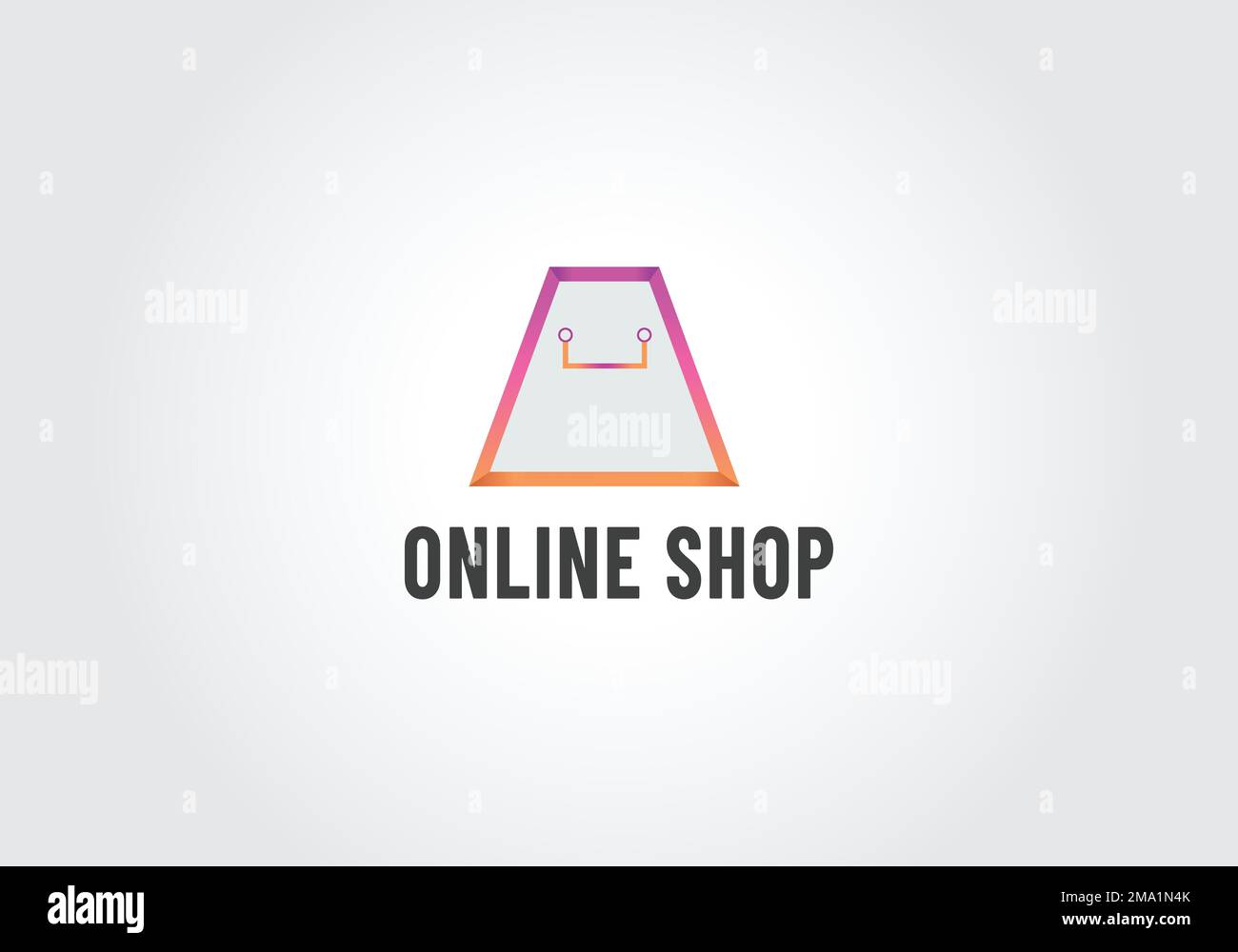 Online-Shop Logo Designs Vorlage, Vektor-Illustration Stock Vektor