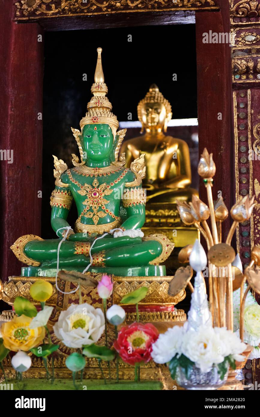 Der Jade-Buddha von Wat Phra Kaeo. Stockfoto