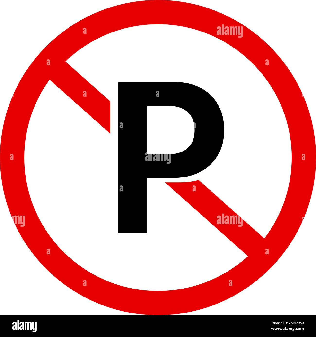 Kein Parken. Fahrradparkplätze sind verboten. Bearbeitbarer Vektor. Stock Vektor