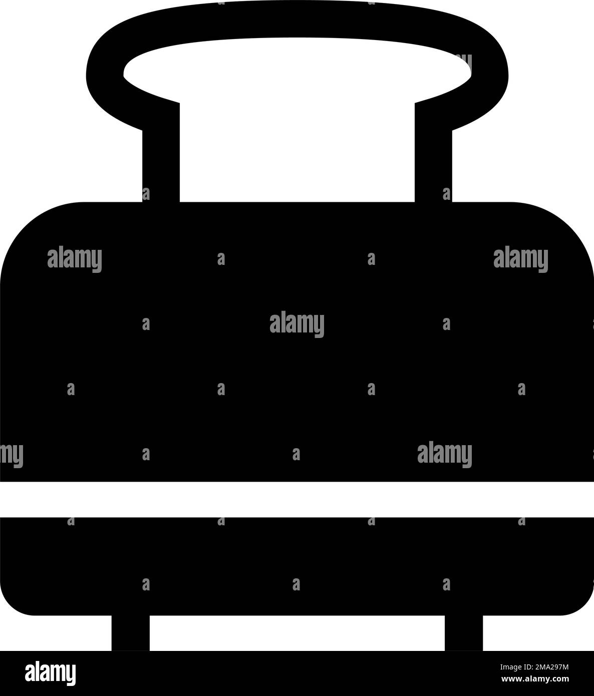 Symbol für Toaster-Silhouette. Ich bereite das Frühstück vor. Bearbeitbarer Vektor. Stock Vektor