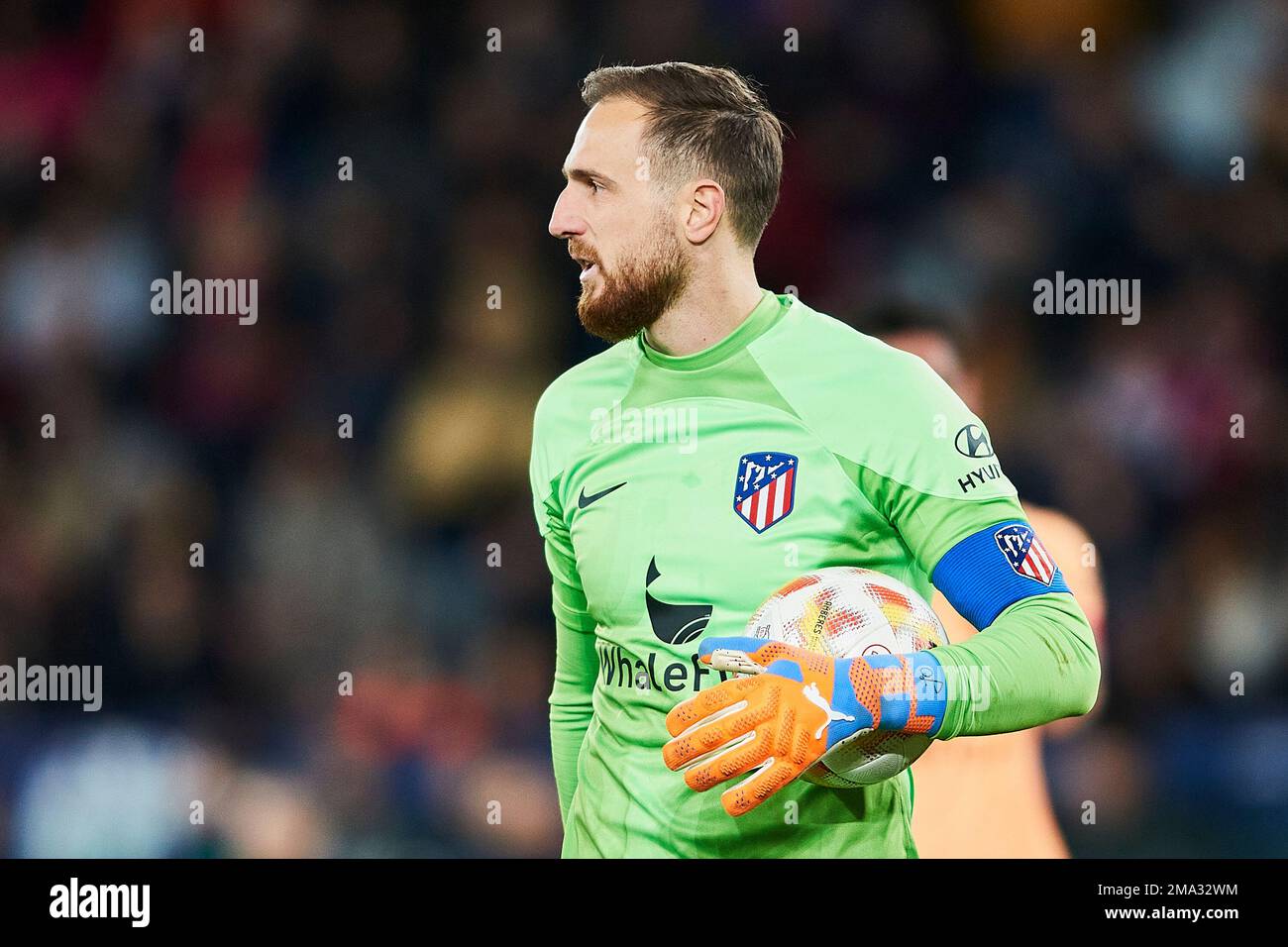 Jan Oblak (Atletico de Madrid, Nr. 13) in Aktion Stockfoto