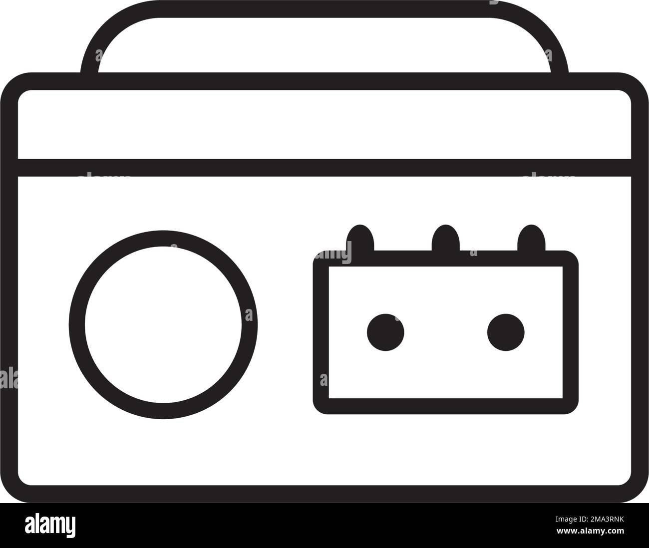 Vektordarstellung des Kassettensymbols einfaches Design Stock Vektor