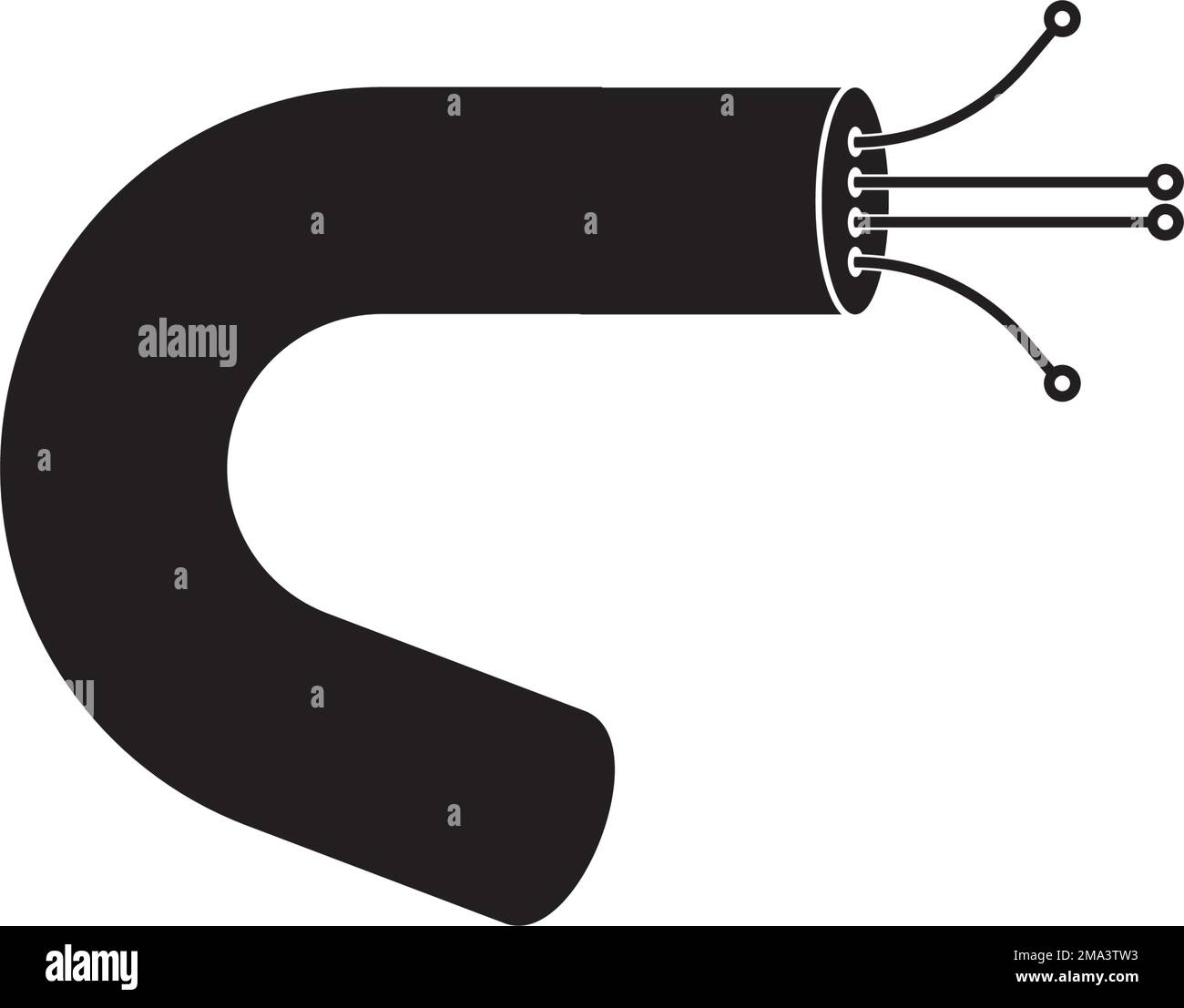 Symbol für Glasfaserkabel. vektordarstellung Symboldesign Stock Vektor Symbol für Glasfaserkabel. vektordarstellung Symboldesign Stock Vektor