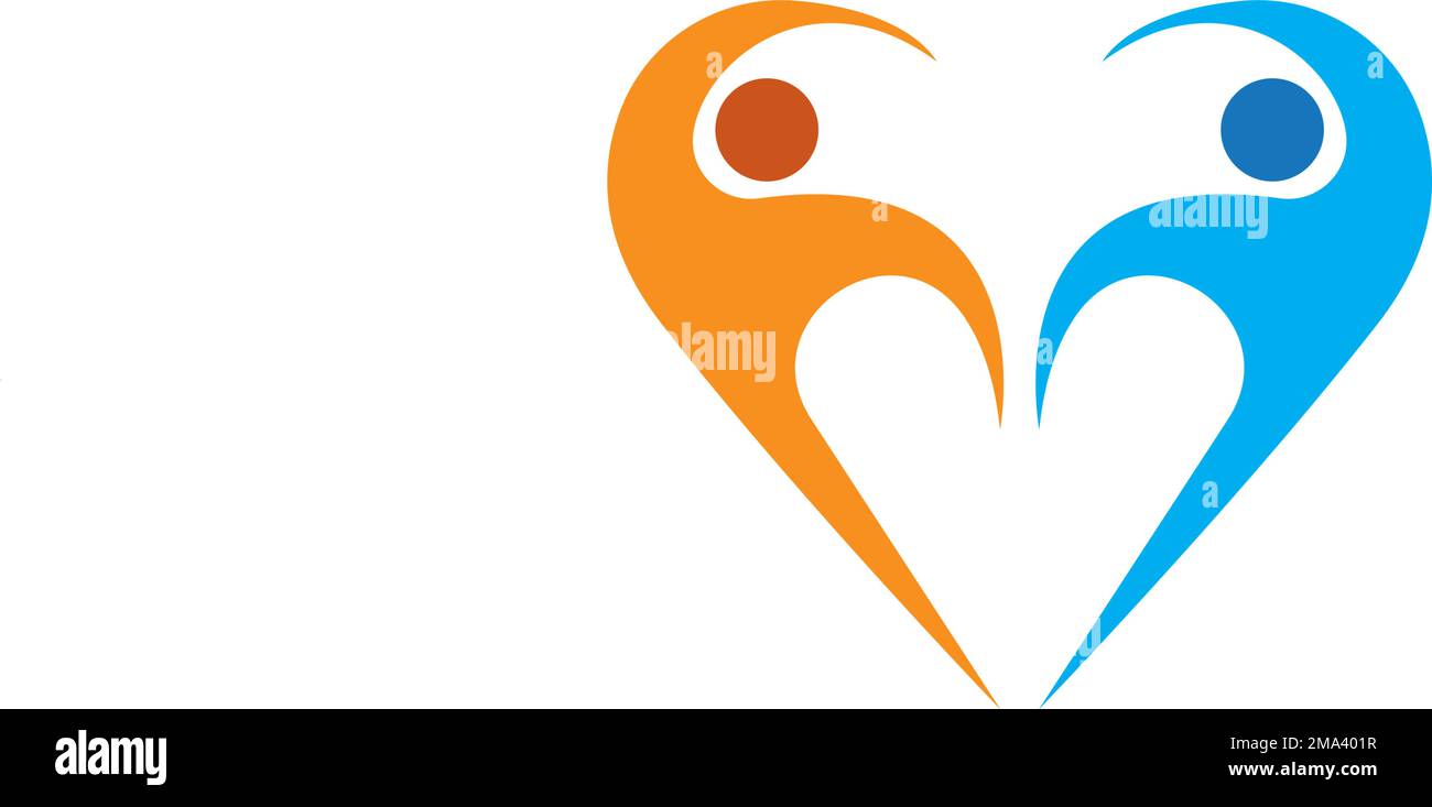 Love-Logo-Design mit Vektorsymbolen. Stock Vektor