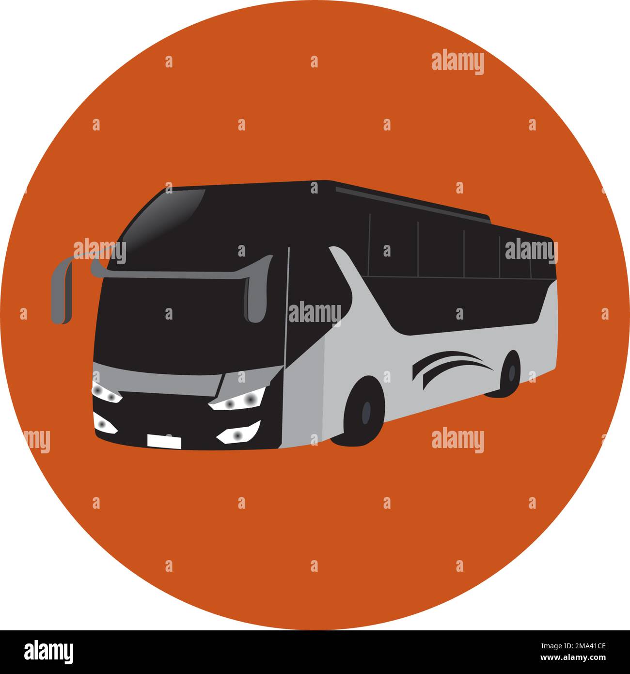 Bus-Logo. vektorsymbol für Massenverkehr oder öffentliche Verkehrsmittel, Entwurfsvorlage für Illustrationen. Stock Vektor