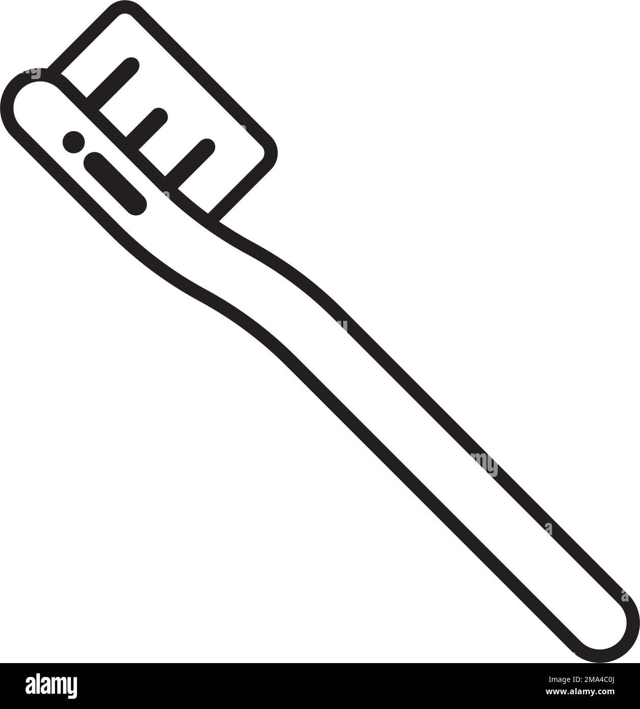 Symbol für Zahnbürste. Entwurf einer vektorvorlage. Stock Vektor