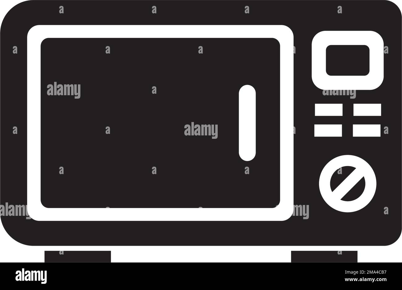 Mikrowellensymbol. logo-Design mit vektorzeichnung Stock Vektor