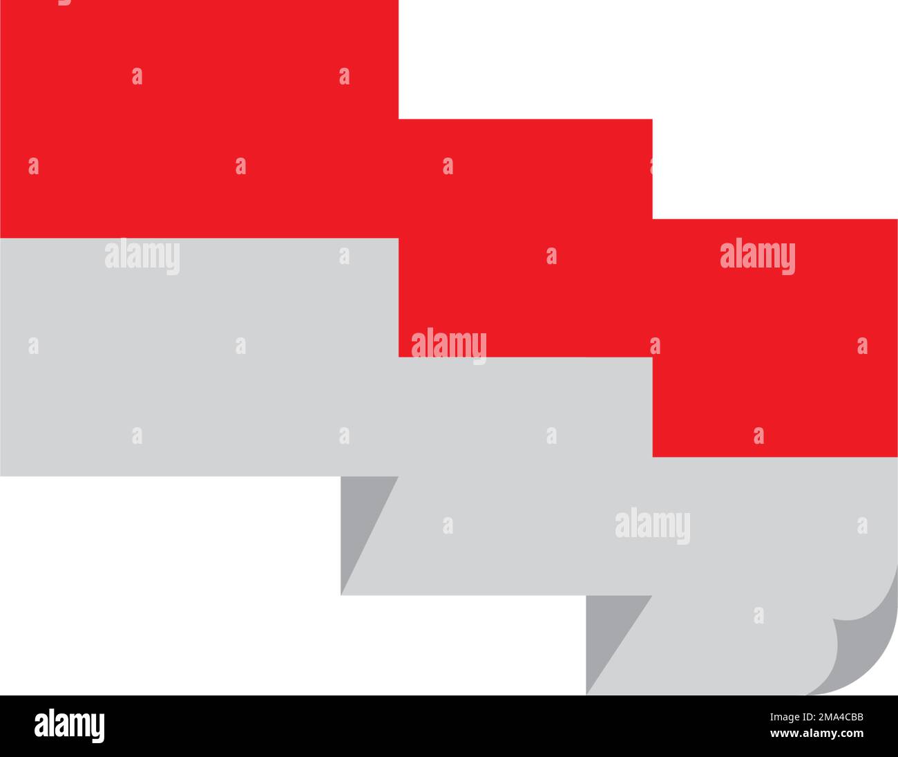 Symbol der indonesischen Flagge.Vektordarstellung Symboldesign. Stock Vektor