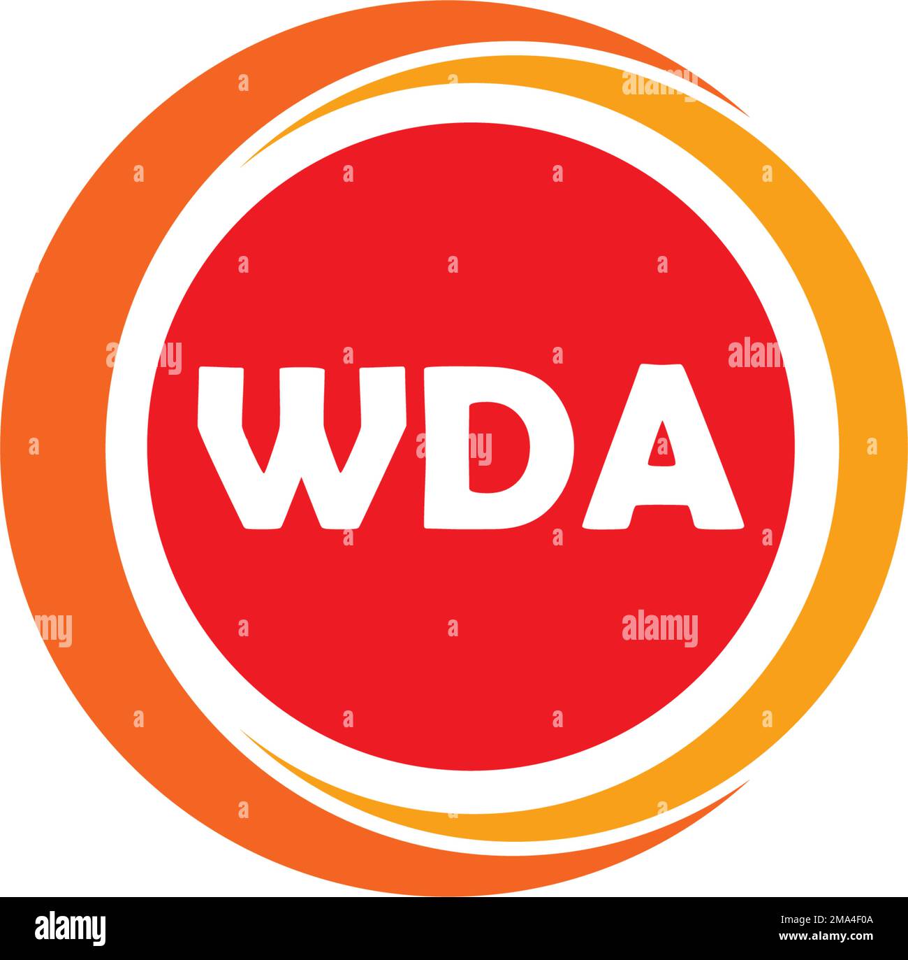 WDA-Buchstabe Logo.Vektorsymbol-Design. Stock Vektor